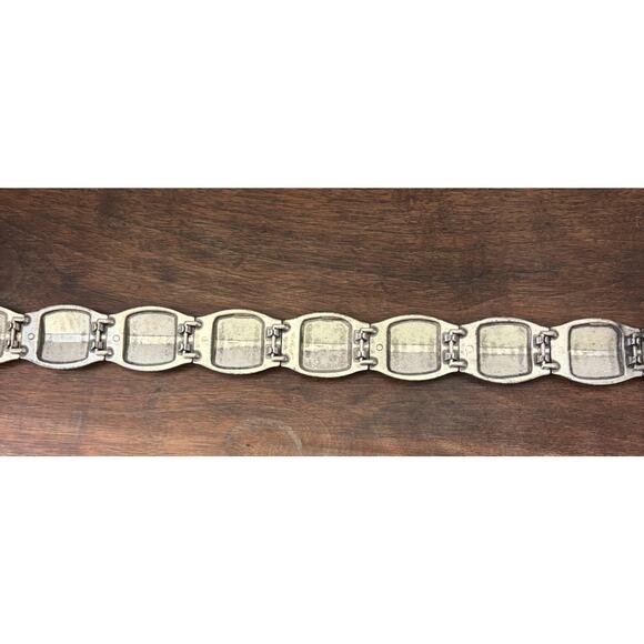 Brighton Silver Plates Design Black Croc Leather Belt Size Small Braided Rope main image 11